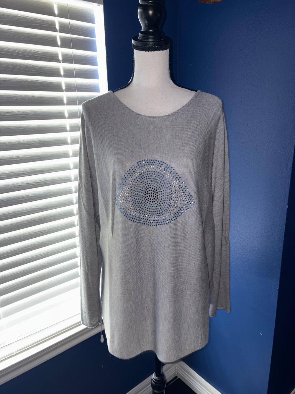 Rachel Zoe Embellished Long Sleeve Sweater – GUC – 1X